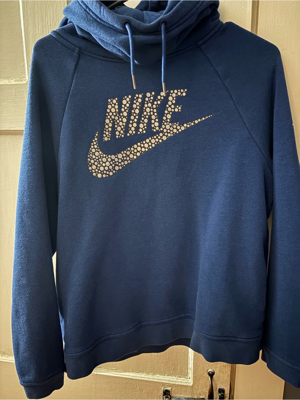 Blue nike hoodie- sparkle Nike logo